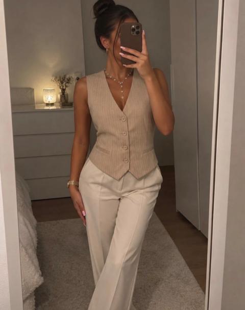 Mango Beige Weste von Mango – Größe M 🤎 Size M