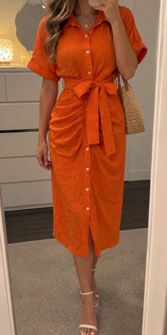 Ohne Marke Kleid Orange größe S/M  Size S
