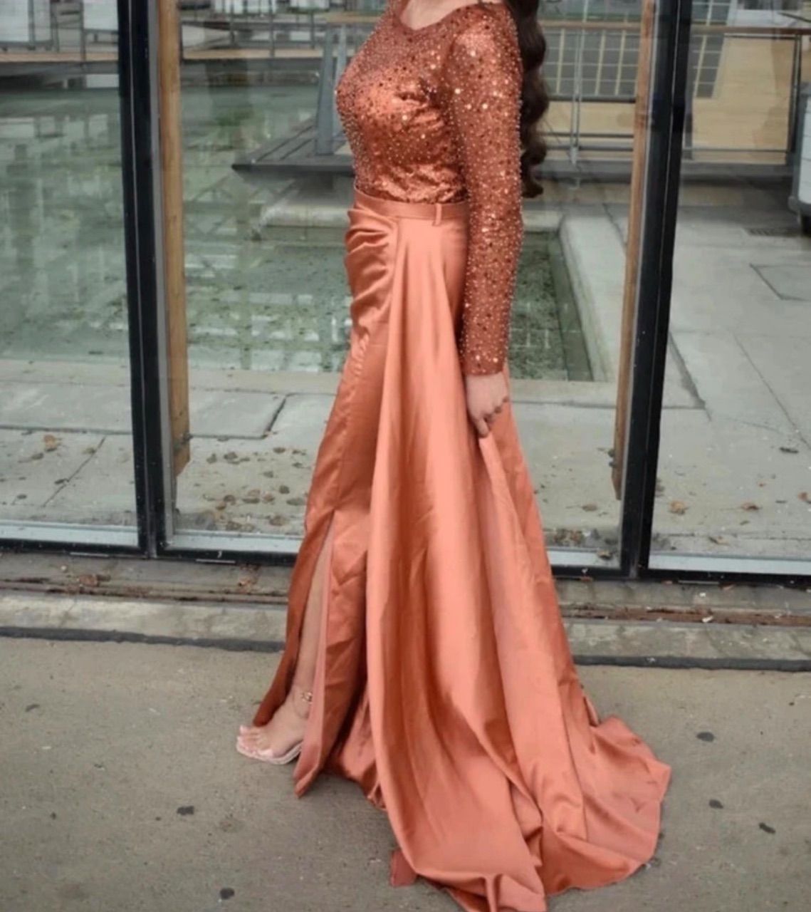 Canur Dress Elegantes Abendkleid in Rosé/Apricot Size S
