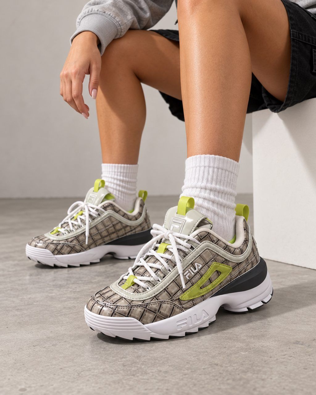 Fila FILA Damen Sneaker grau/weiß/neon Größe W6 Size 36