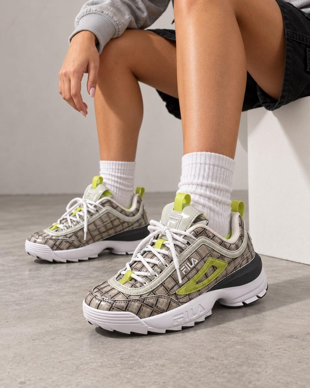 FILA Damen Sneaker grau/weiß/neon Größe W6