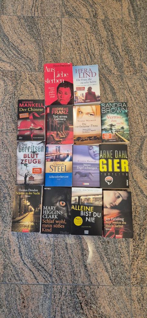 Ohne Marke Bücher Set Krimi, Roman, Thriller usw