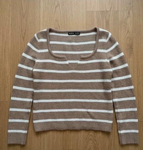Shein Gestreifter Strickpullover Size M