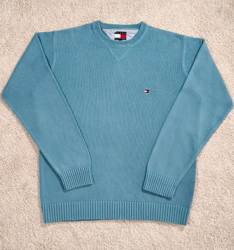 Tommy Hilfiger Vintage Tommy Hilfiger Pullover Gr. M blau Baumwolle (2004) Size M