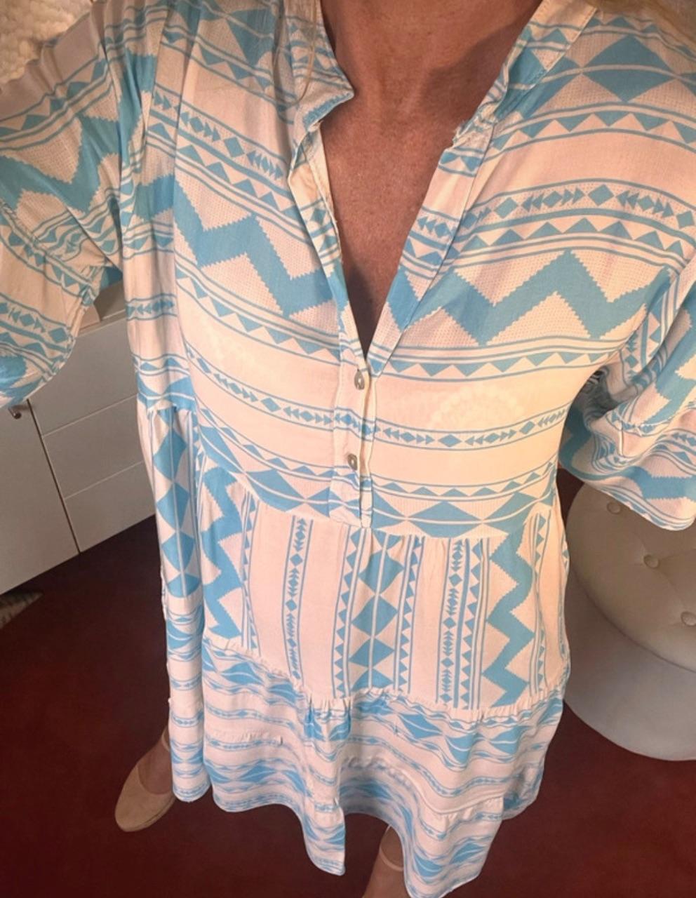 🌸Blau weißes Kleid🌸Boutique Ware