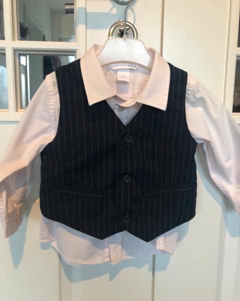 H&M 👕Nadelstreifen Anzug👕Weste👕Baby Size 74