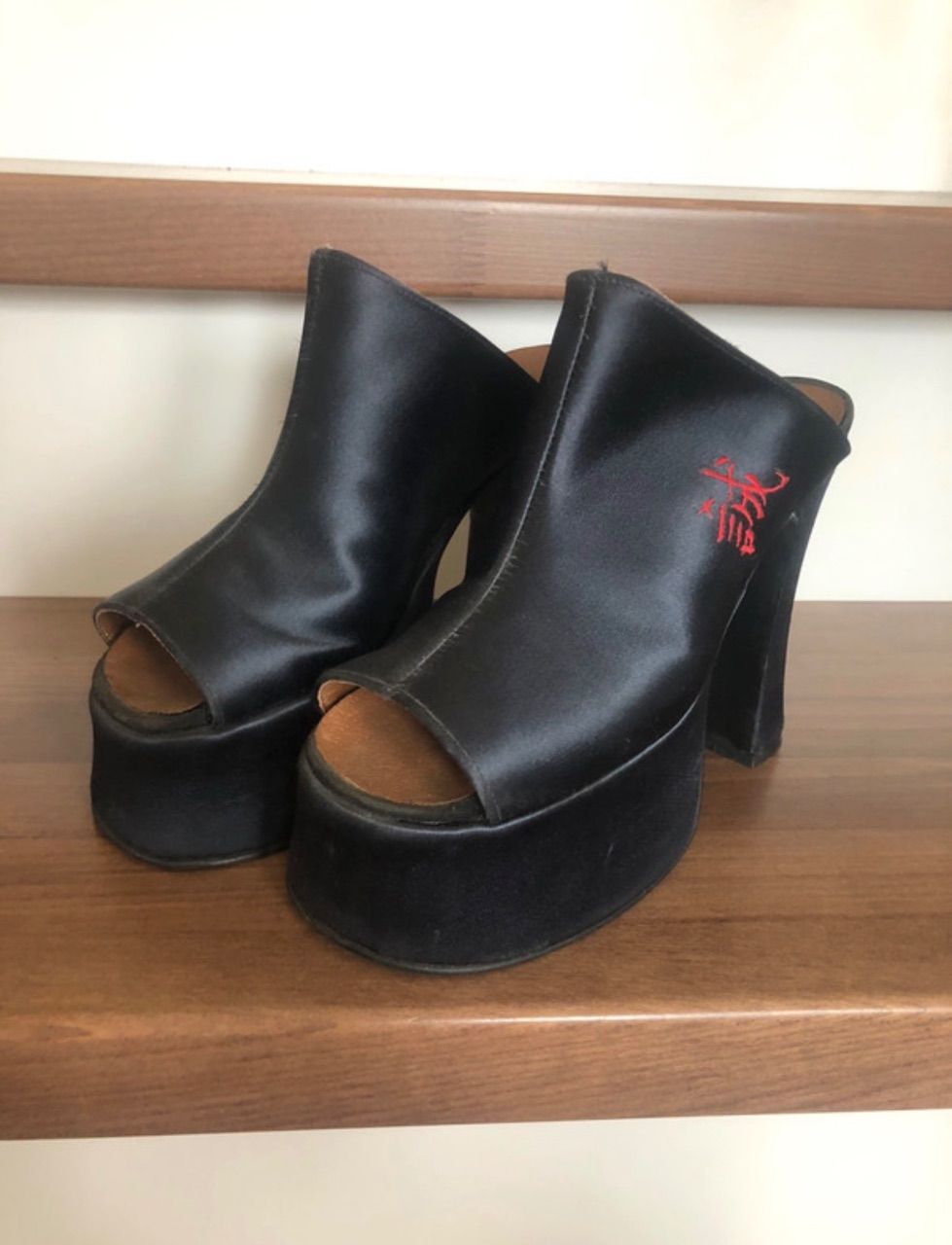 👠Satin Plateau Pumps👠14cm