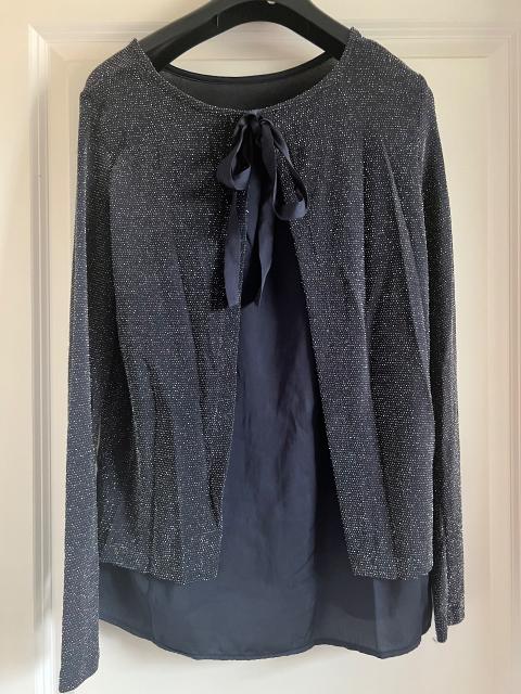 Promod 💕blaues Glitzer Oberteil💕Silvester Size S