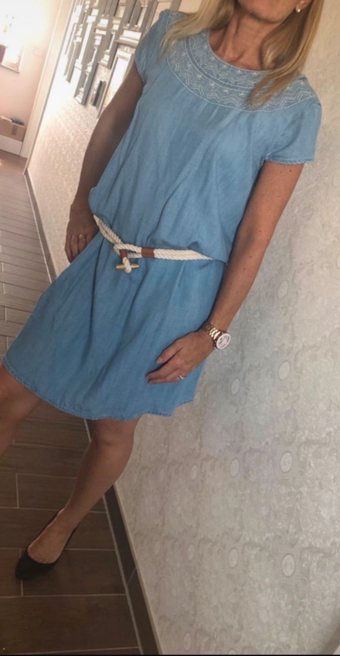 Esprit  👗Esprit👗Kleid👗mit Stickerei👗blau Size XS