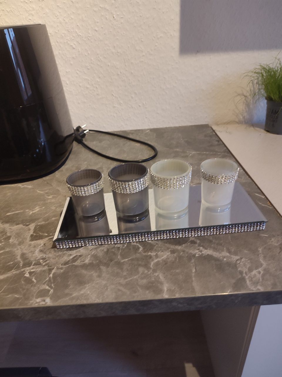 Ohne Marke 4 Teelichter mit dem passenden Brett 