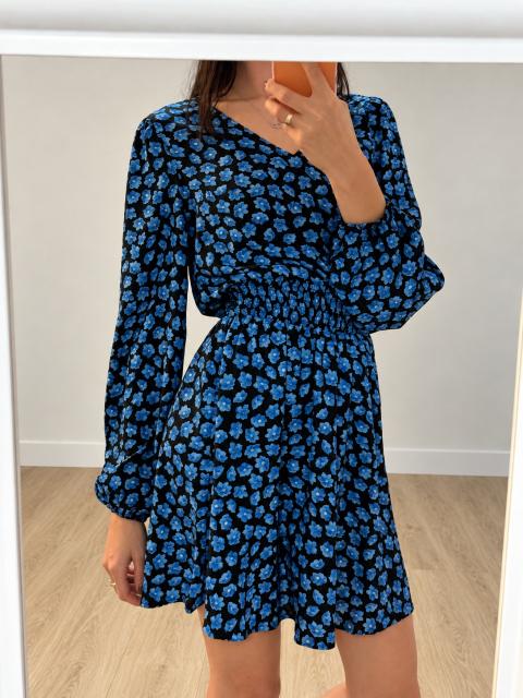 JDY JDY Kleid XS - Schwarz mit blauen Blumen Size XS