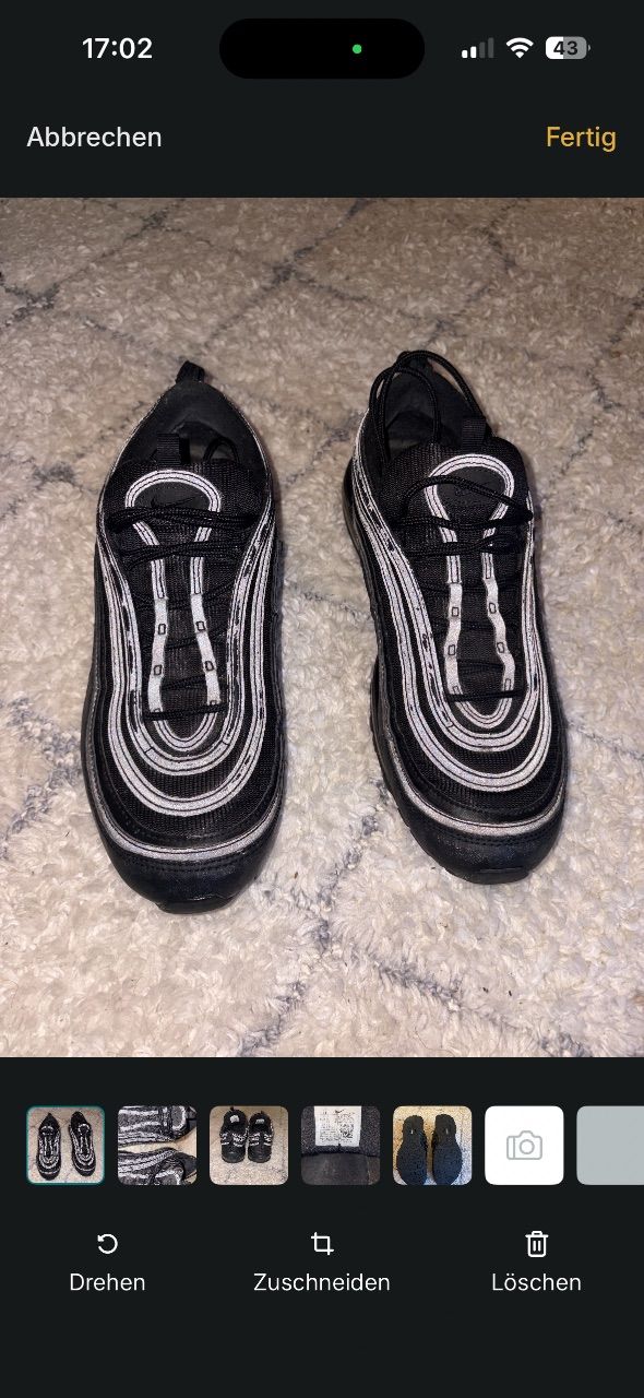 Nike Air Max 97 Schwarz/Silber – Guter Zustand