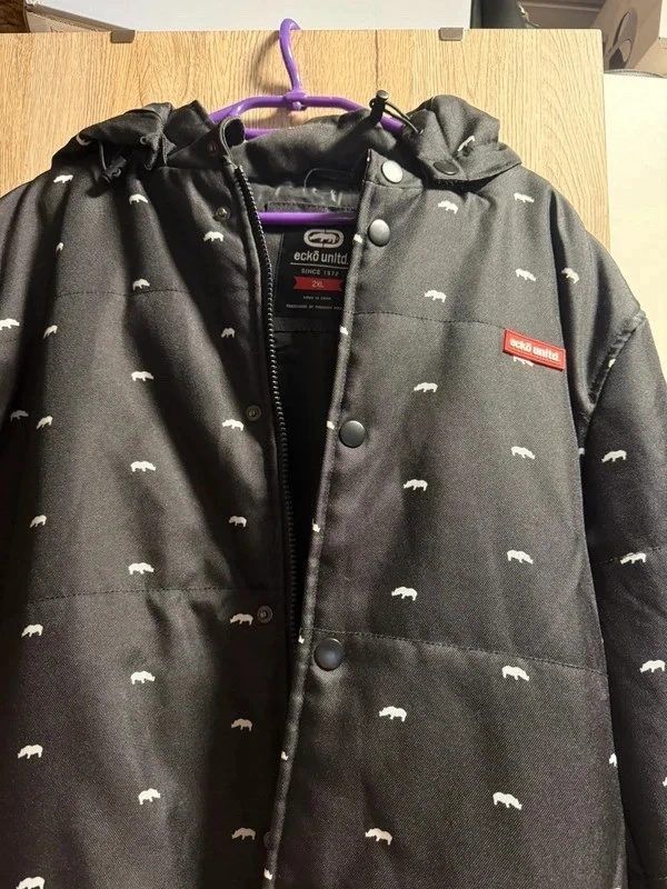 Ecko Unltd. Ecko Unltd. Jacke Gr. 2XL 🦏 schwarz Rhino Allover Y2K Streetwear Size XXL