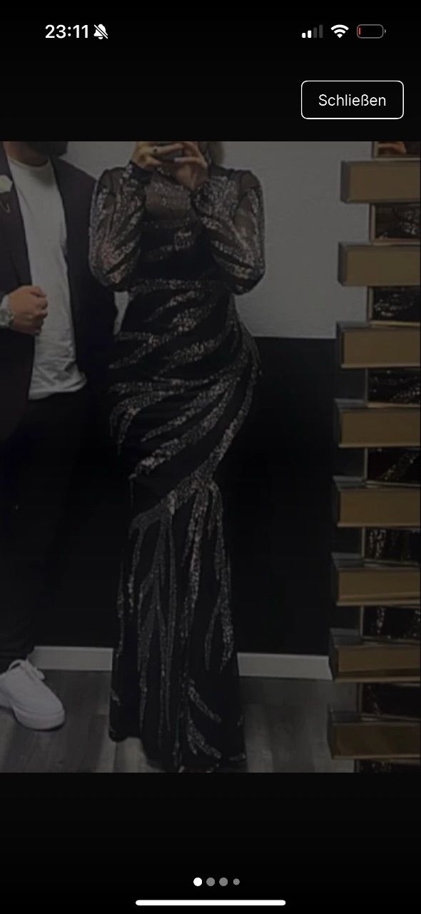 elegantes palietten kleid Size S