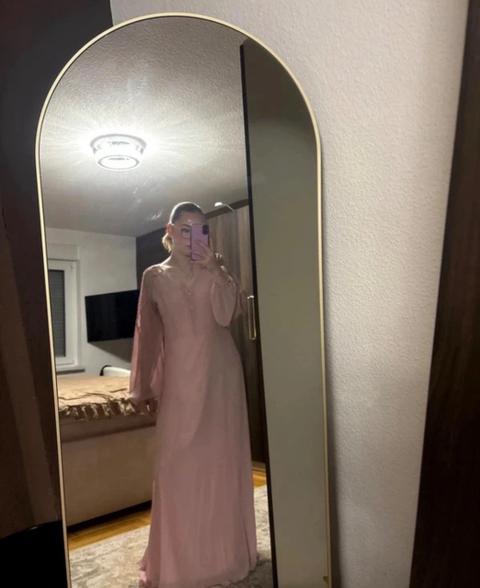 Shein Abendkleid altrosa Size M
