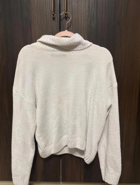 Weißer Rollkragen Pulli Size S