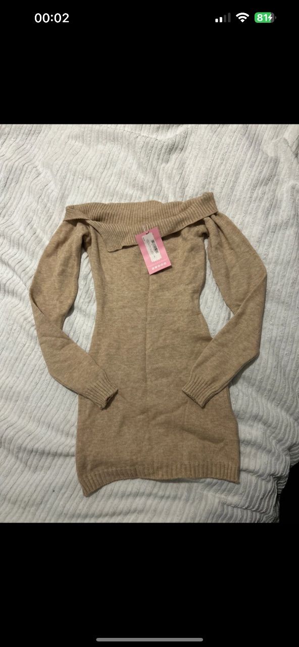 ASOS  Strickkleid schulterfrei  Size S
