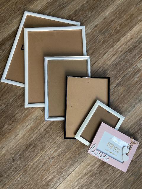 Ikea, Poco, Amazon, Tedi 6 Bilderrahmen Set weiß schwarz silber rosa | verschiedene Größen | Deko Fotowan
