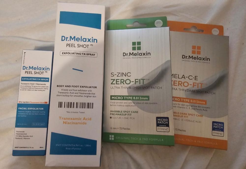 Dr.Melaxin Hautpflege Set: Peel Shot & Zero-Fit Patches
