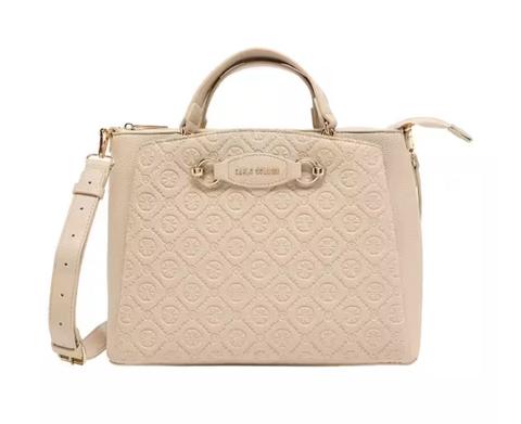 Carlo colucci Carlo Colucci Handtasche beige mit Prägung