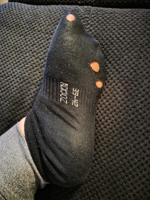 Schwarze Socken, getragen Size 39