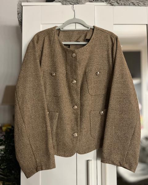Shein Brauner Blazer Shein Curve | Gr. 2XL Size XXL