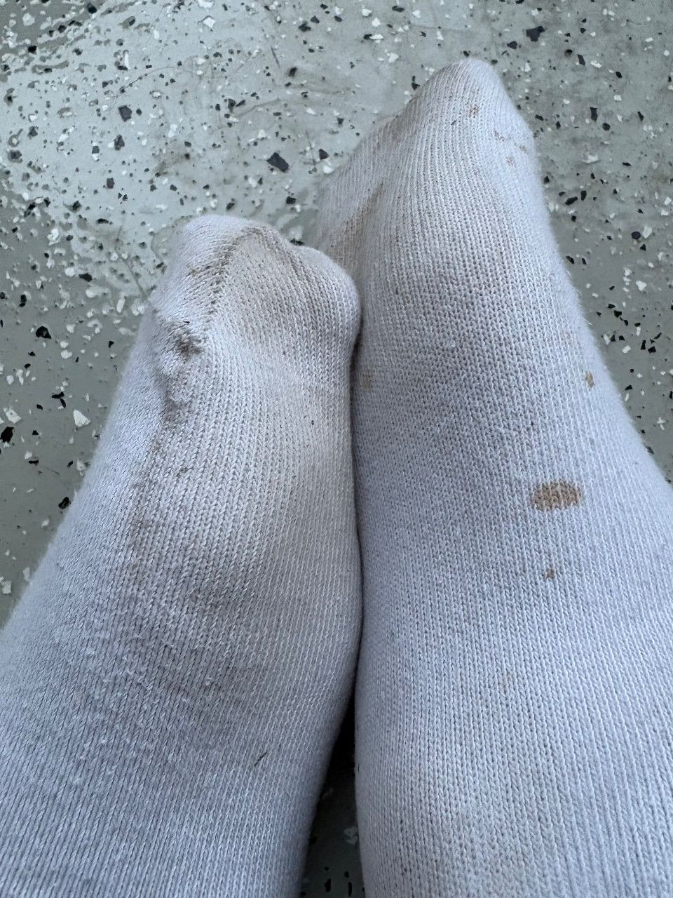 Ohne Marke Getragene weiße Socken  Size 38