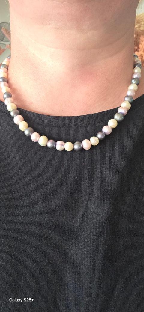 Ohne Marke Zuchtperlen Kette, bunt