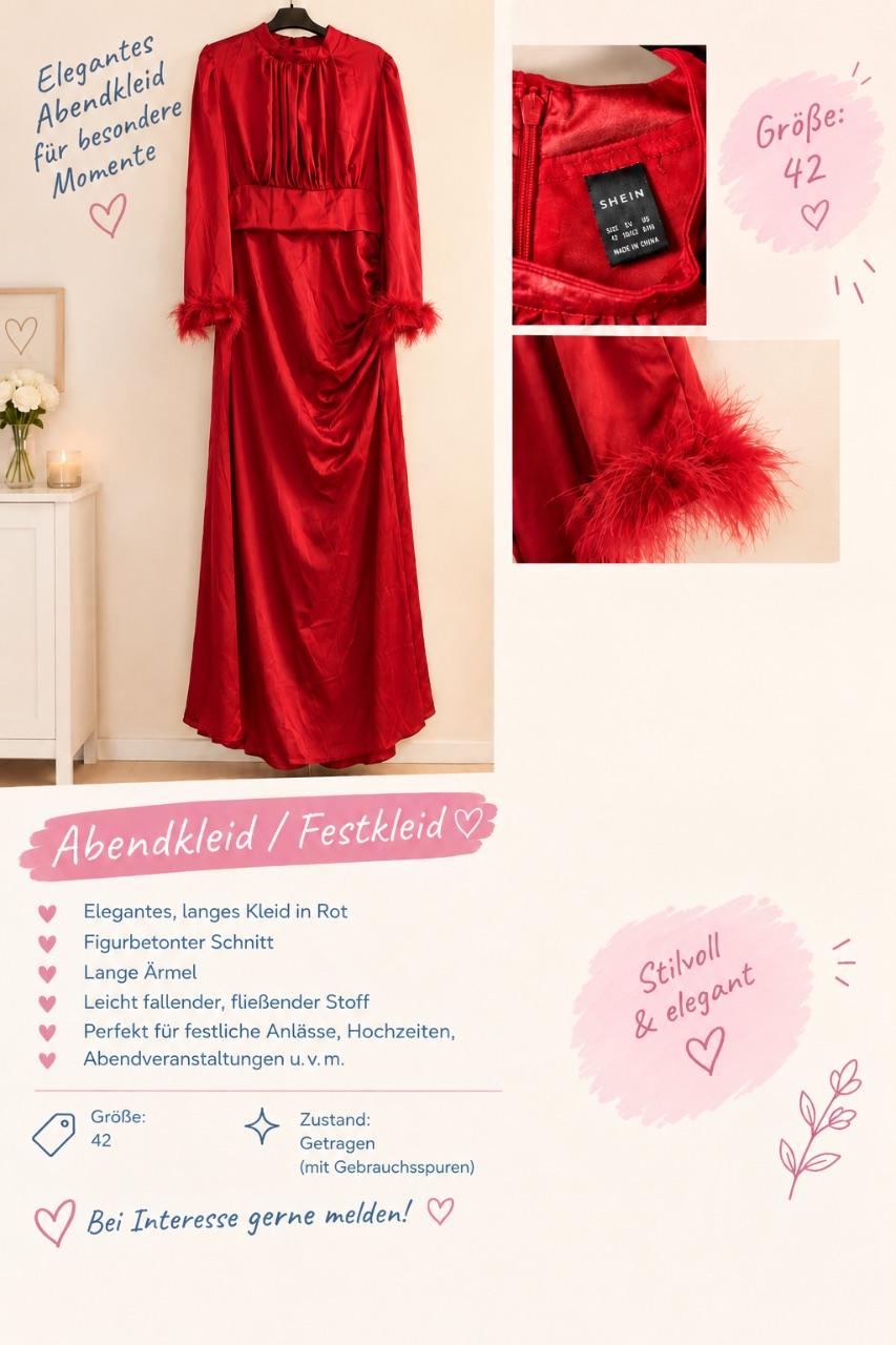 Elegantes rotes Abendkleid