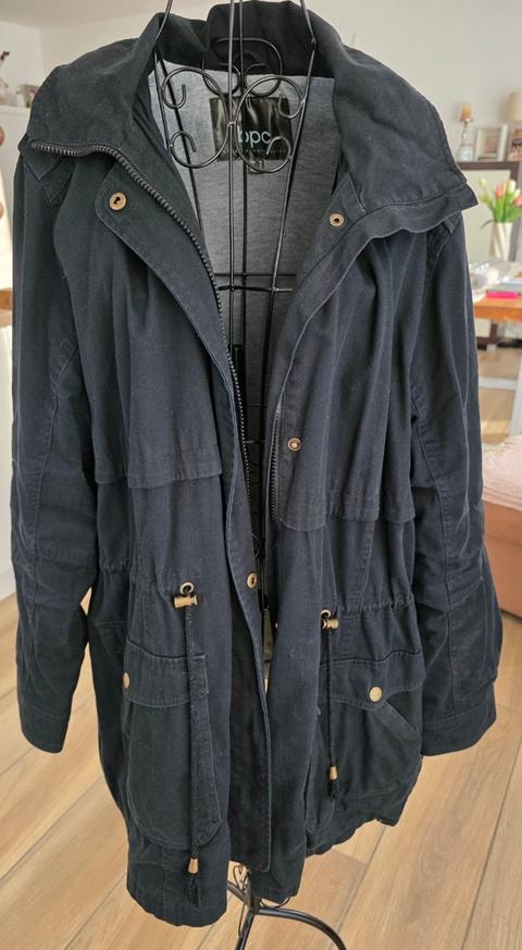 Bonprix Bonprix bpc Damen Parka Jacke Gr. 50 Schwarz mit Kapuze Size 50
