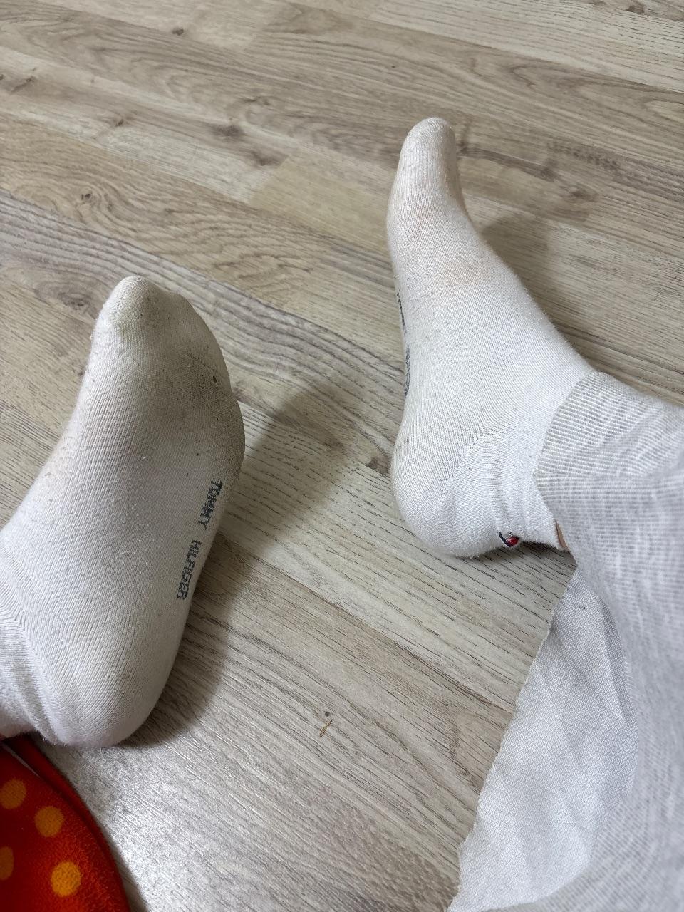 Getragene Socken