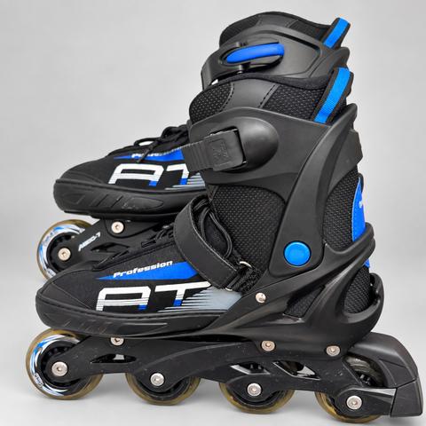 Paar Inlineskates / Rollerblades in Schwarz-Blau.