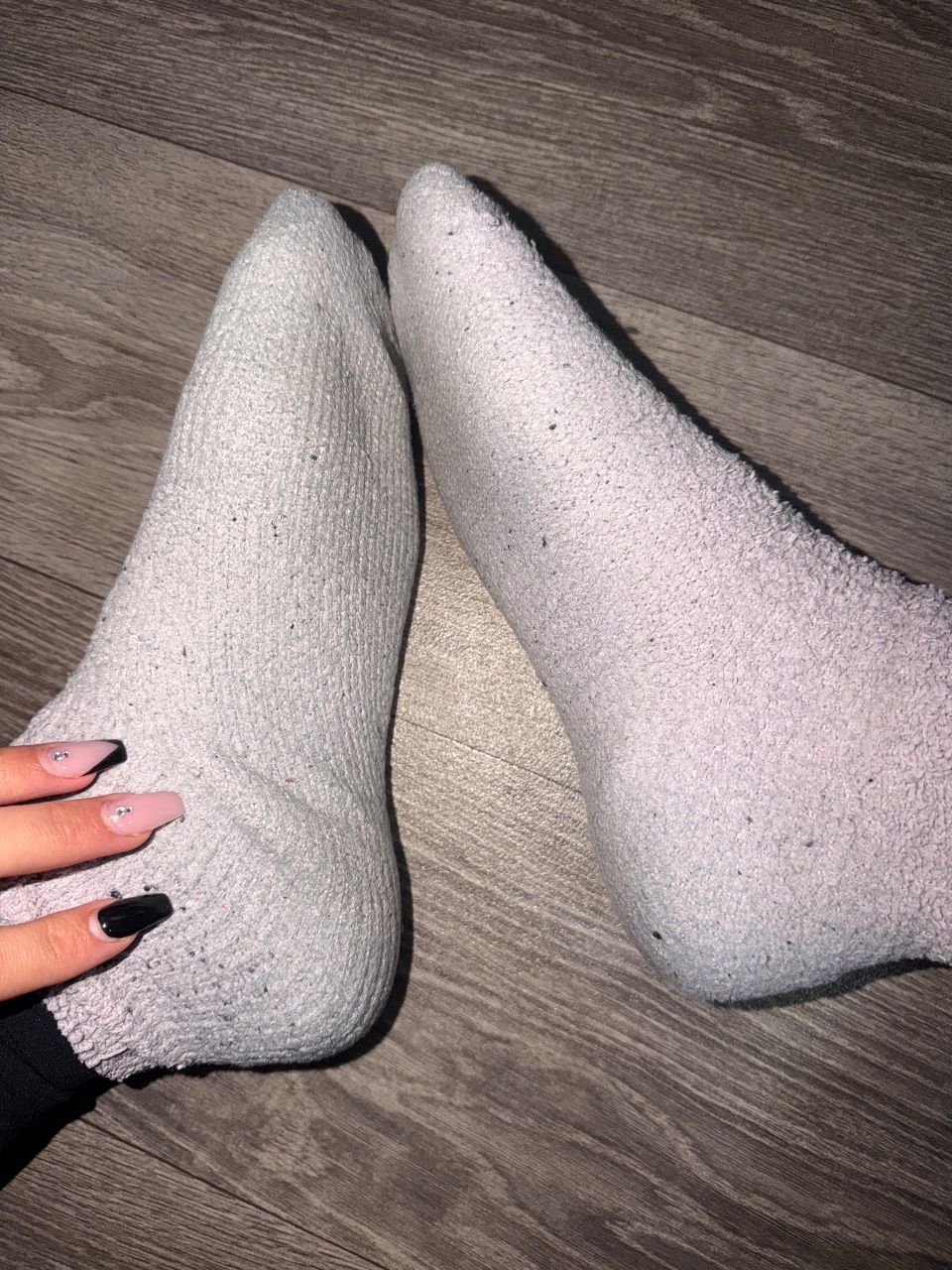 Ohne Marke Getragene Rosa Kuschelsocken  Size M