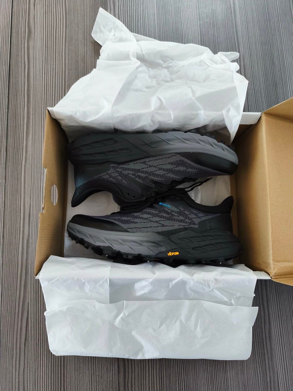 Other HOKA Speedgoat 5 GTX Spike Herren Trailrunning Schuhe Schwarz EU 42 2/3 Neu Size 43