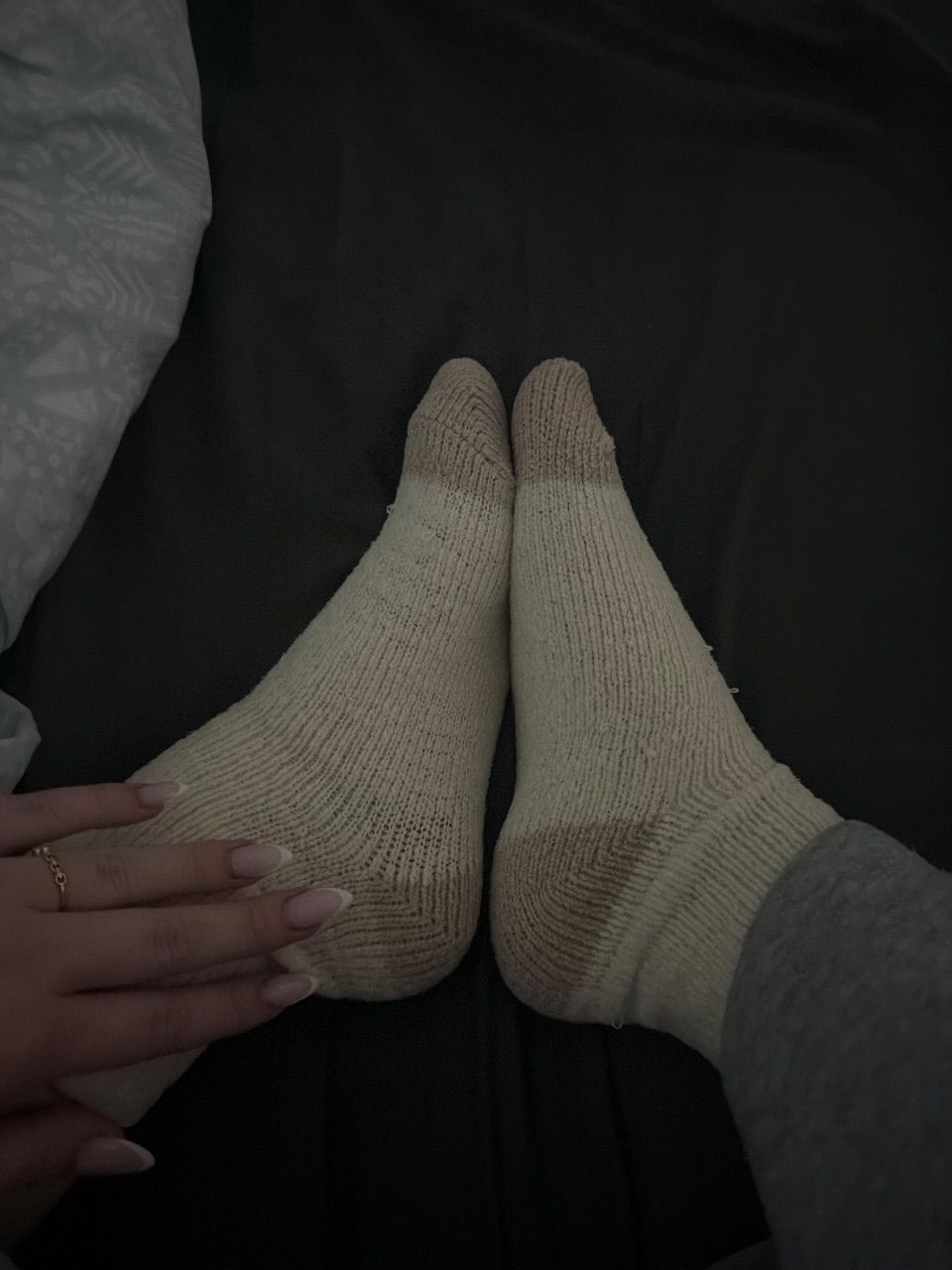 Getragene Socken