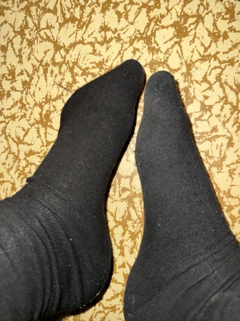 Getragene schwarze Socken 42 2 Paare Size 42