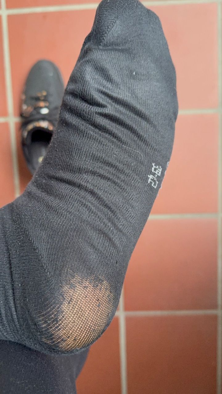 Ohne Marke Getragene Socken schwarz - ganz besonders  Size 40