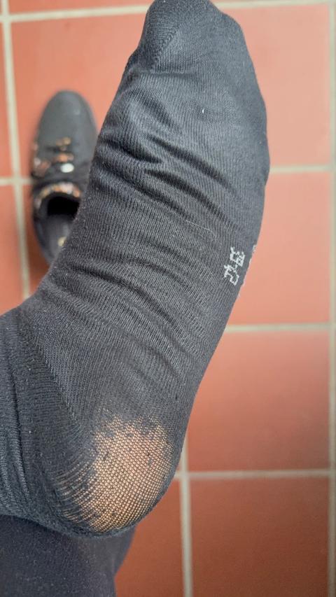 Ohne Marke Getragene Socken schwarz - ganz besonders Size 40