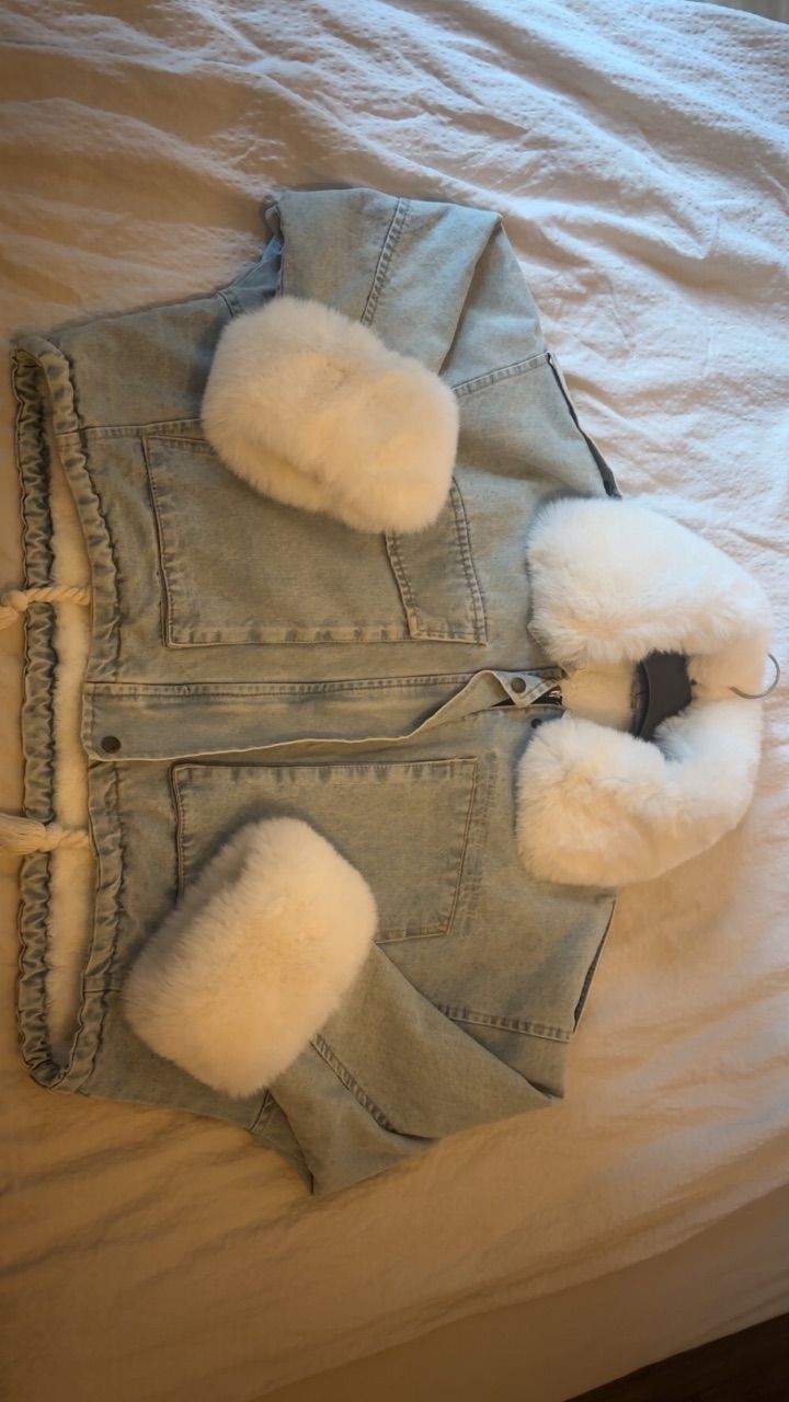 Flauschige Jeans Jacke 