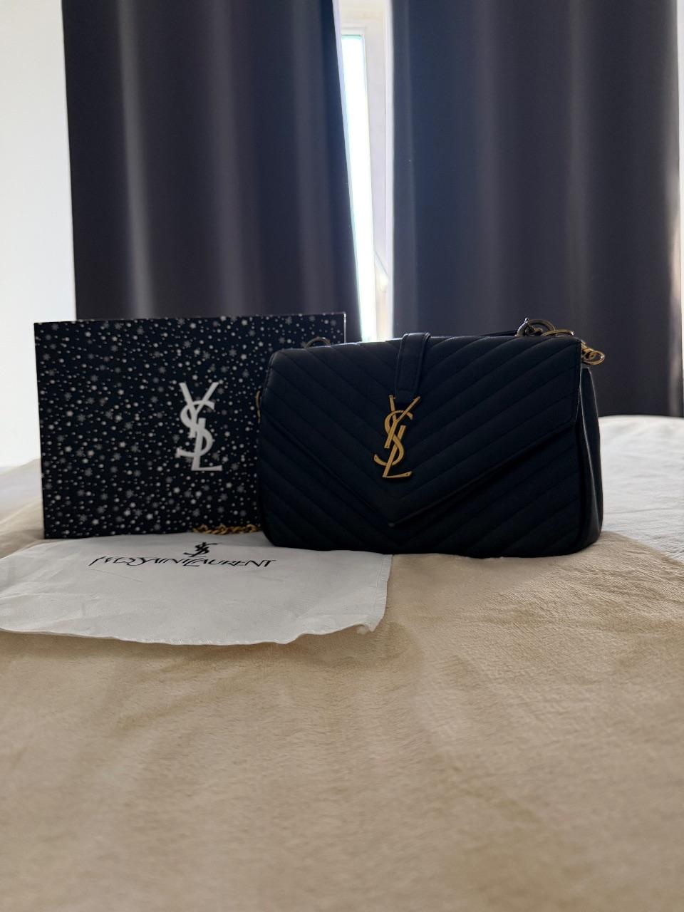 YSL Schwarz Gold (Collège Style) Tasche VB!