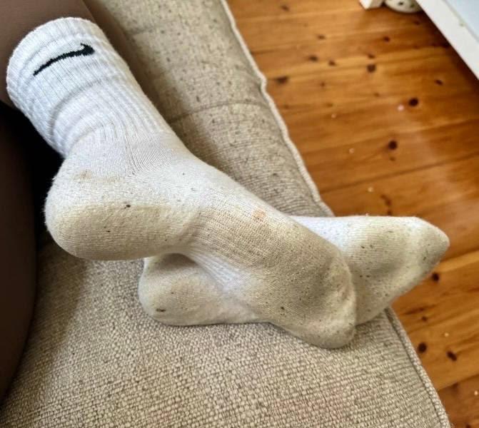 Getragene Socken