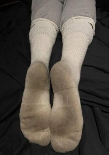 Getragene Socken