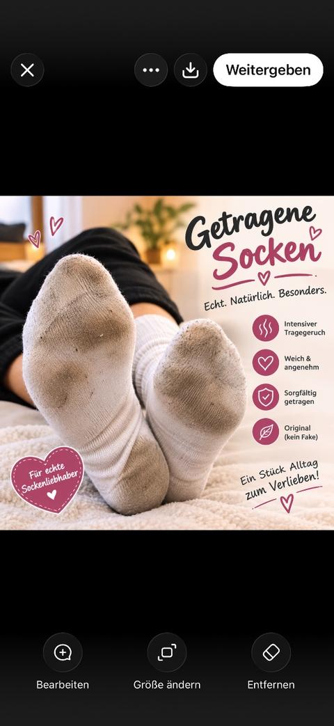 Getragene Socken Size S