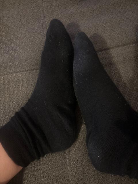 Ohne Marke Schwarze getragene Socken Size M