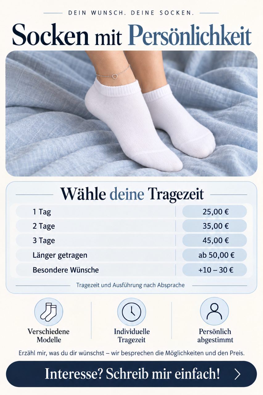 Ohne Marke Getragene Socken auf Wunsch ✨️ Size Einheitsgröße