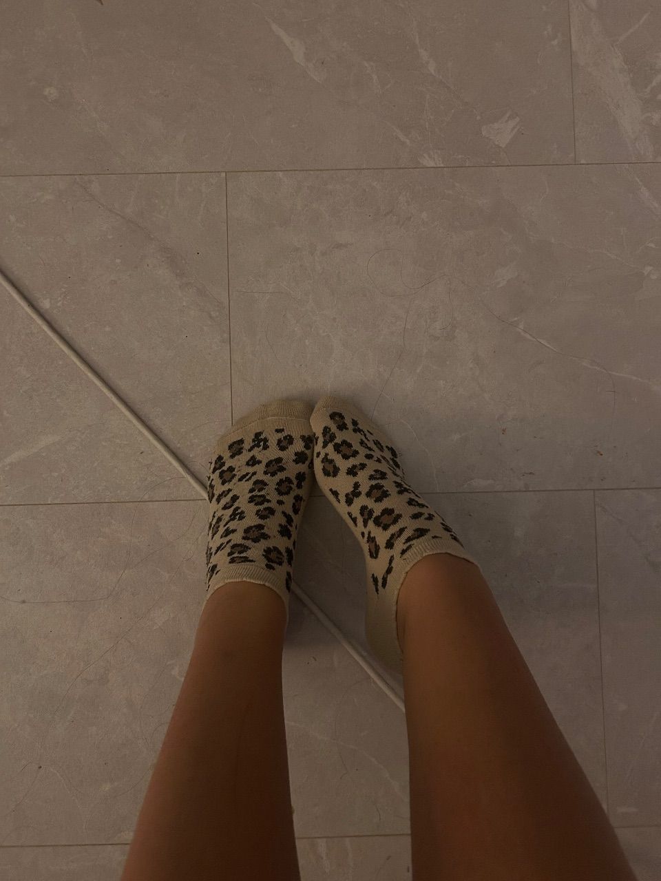 Getragene Leopard Socken