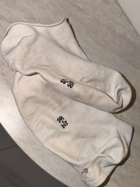 Getragen Socken getragen weiß