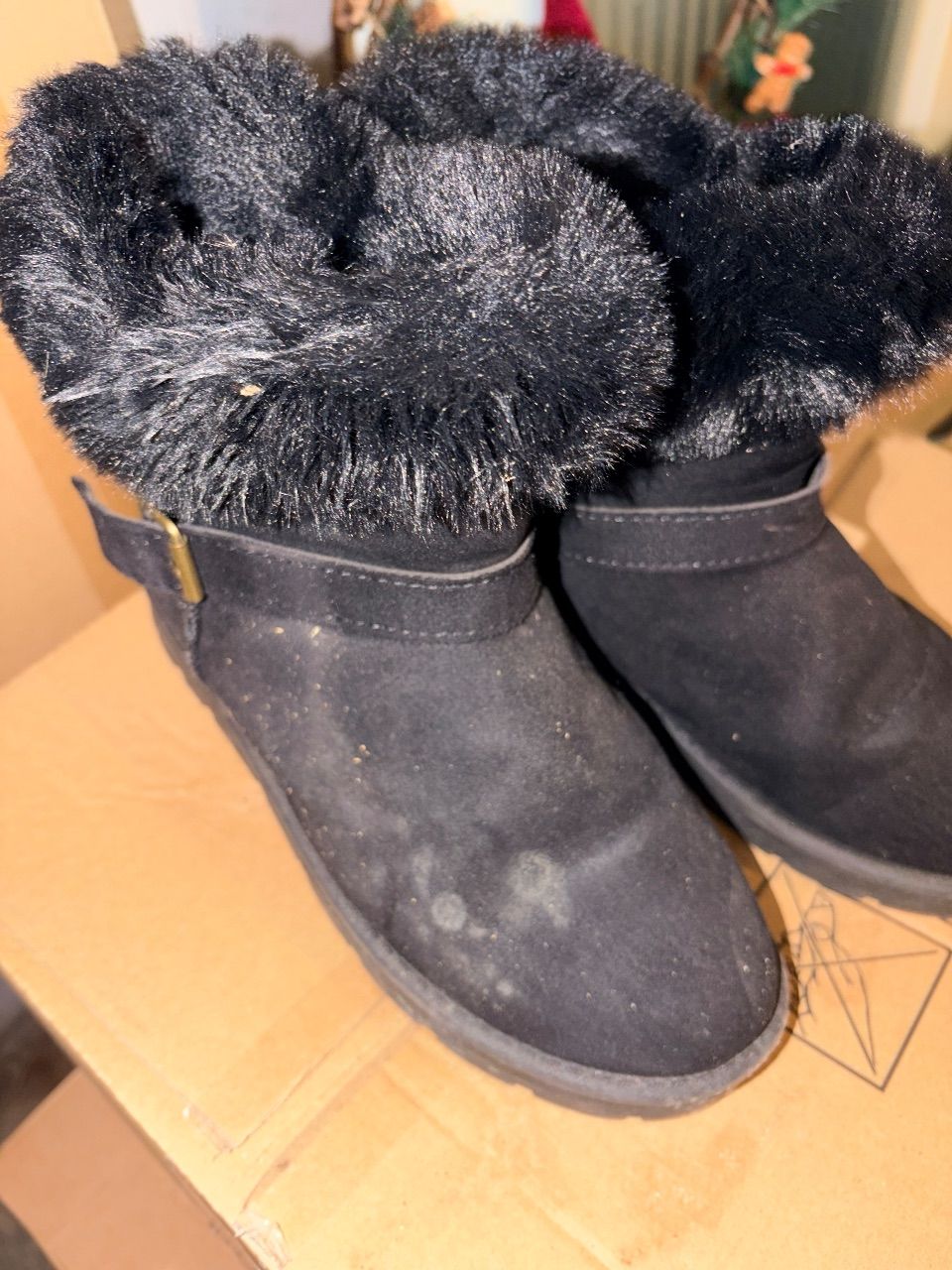 Schwarze Stiefel getragen Gr. 39 Size 39