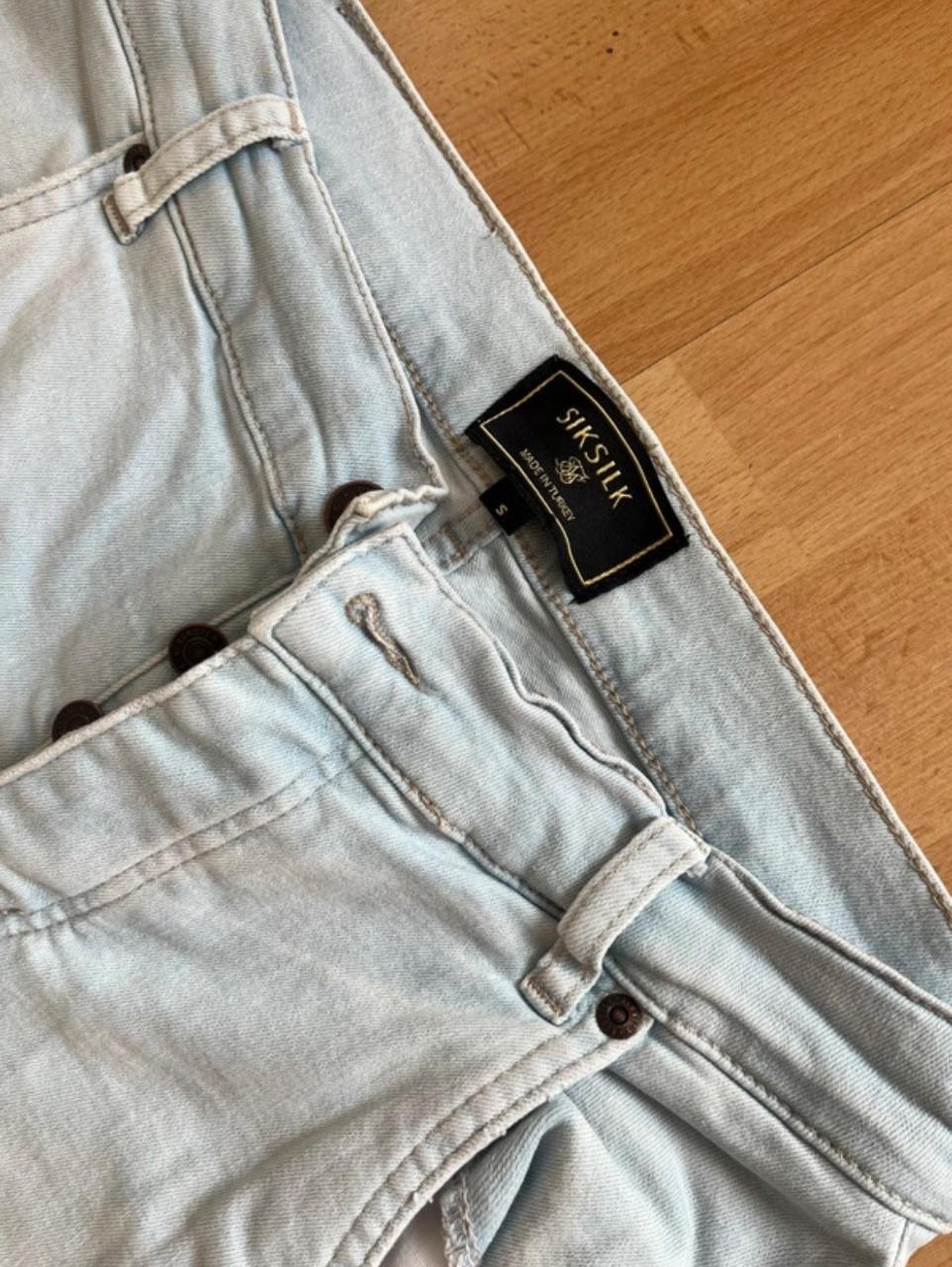 Hellblaue Jeans Größe S High Waist Jeans mit Knopfleiste Gr. S Skinny Jeans in H