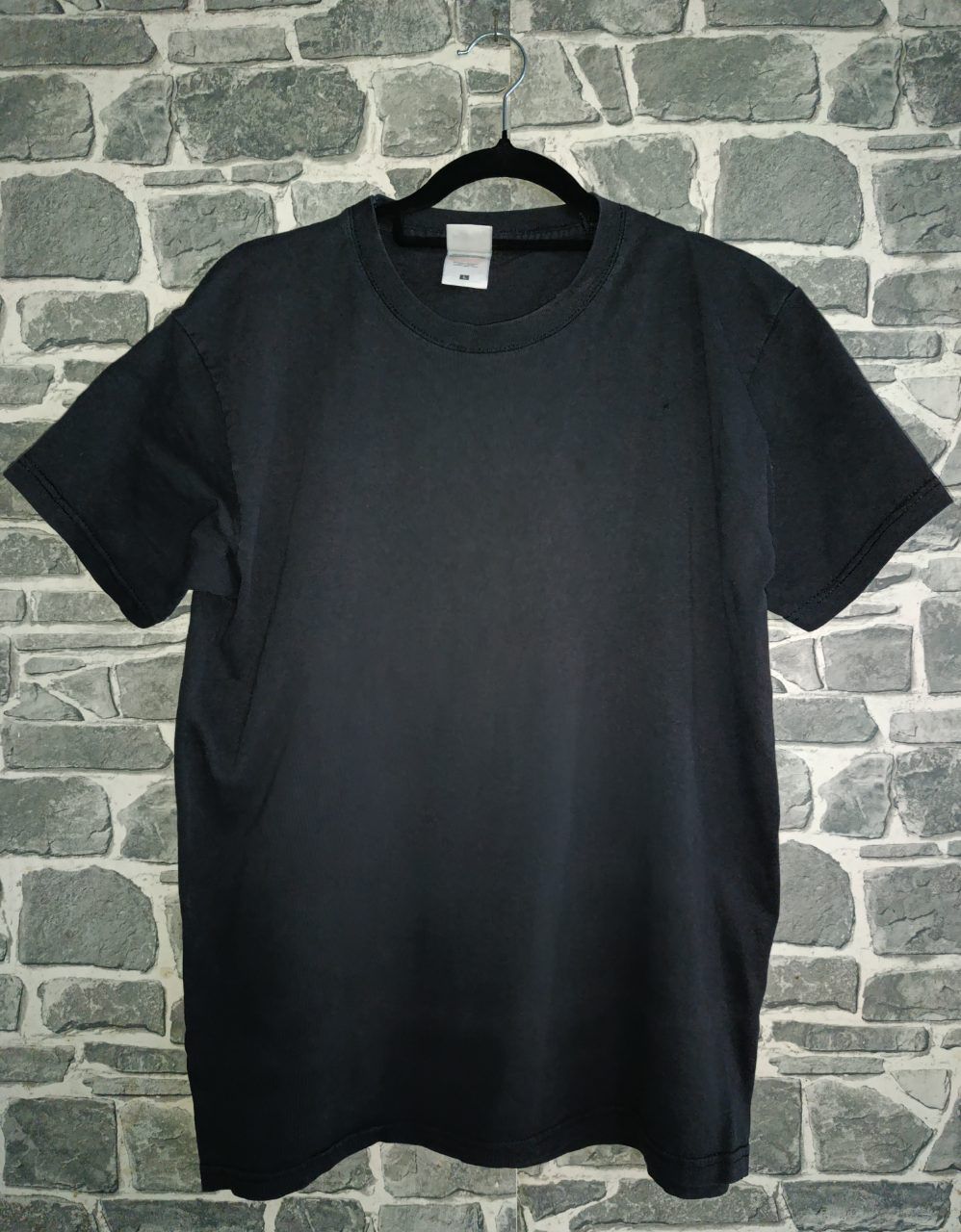 Fruit Of The Loom  Klassisches schwarzes T-Shirt Size L